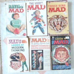 Vintage Mad Paperbacks includes Six(6) Books